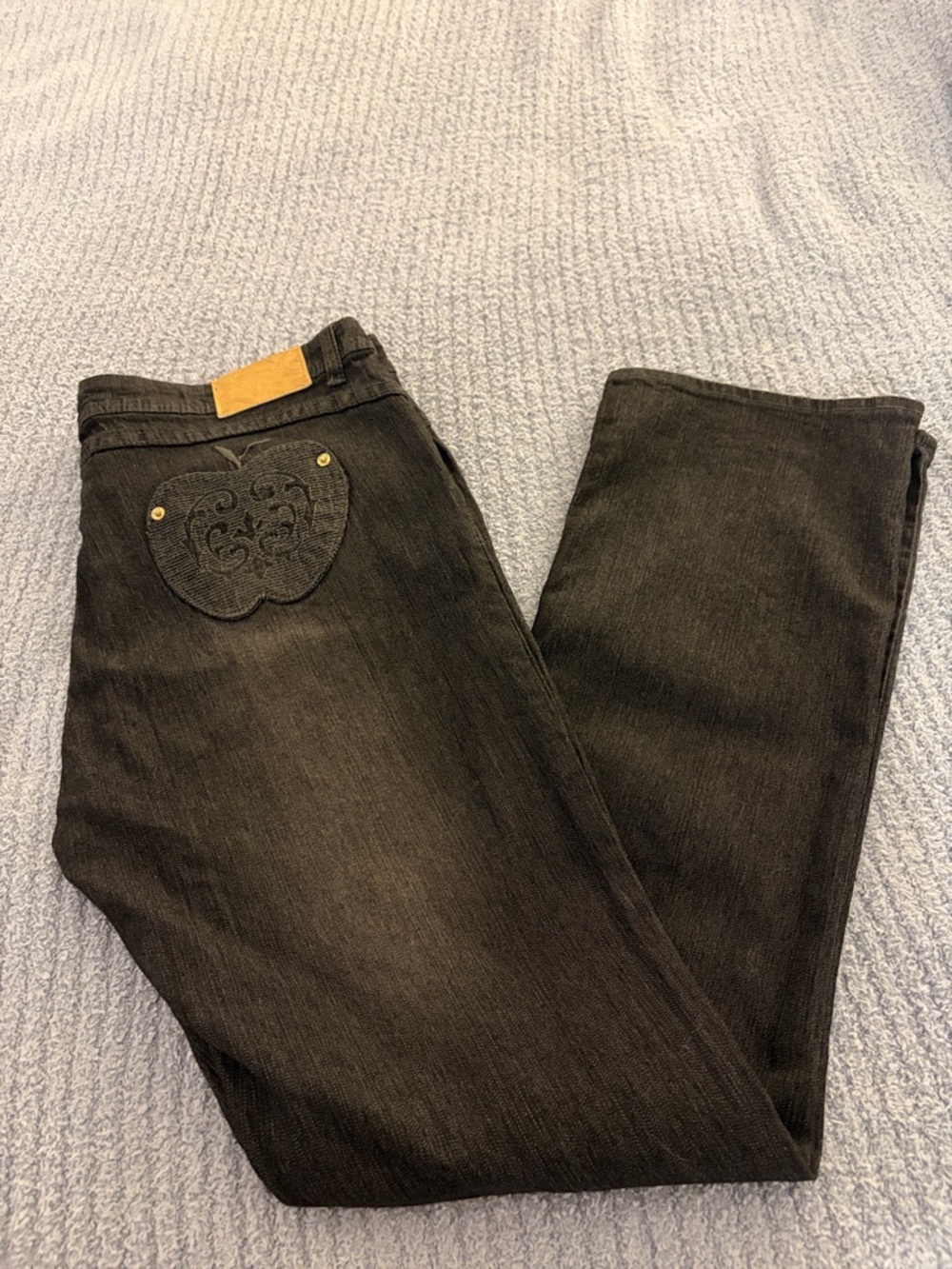 Apple Bottom Charcoal Straight Leg Jeans